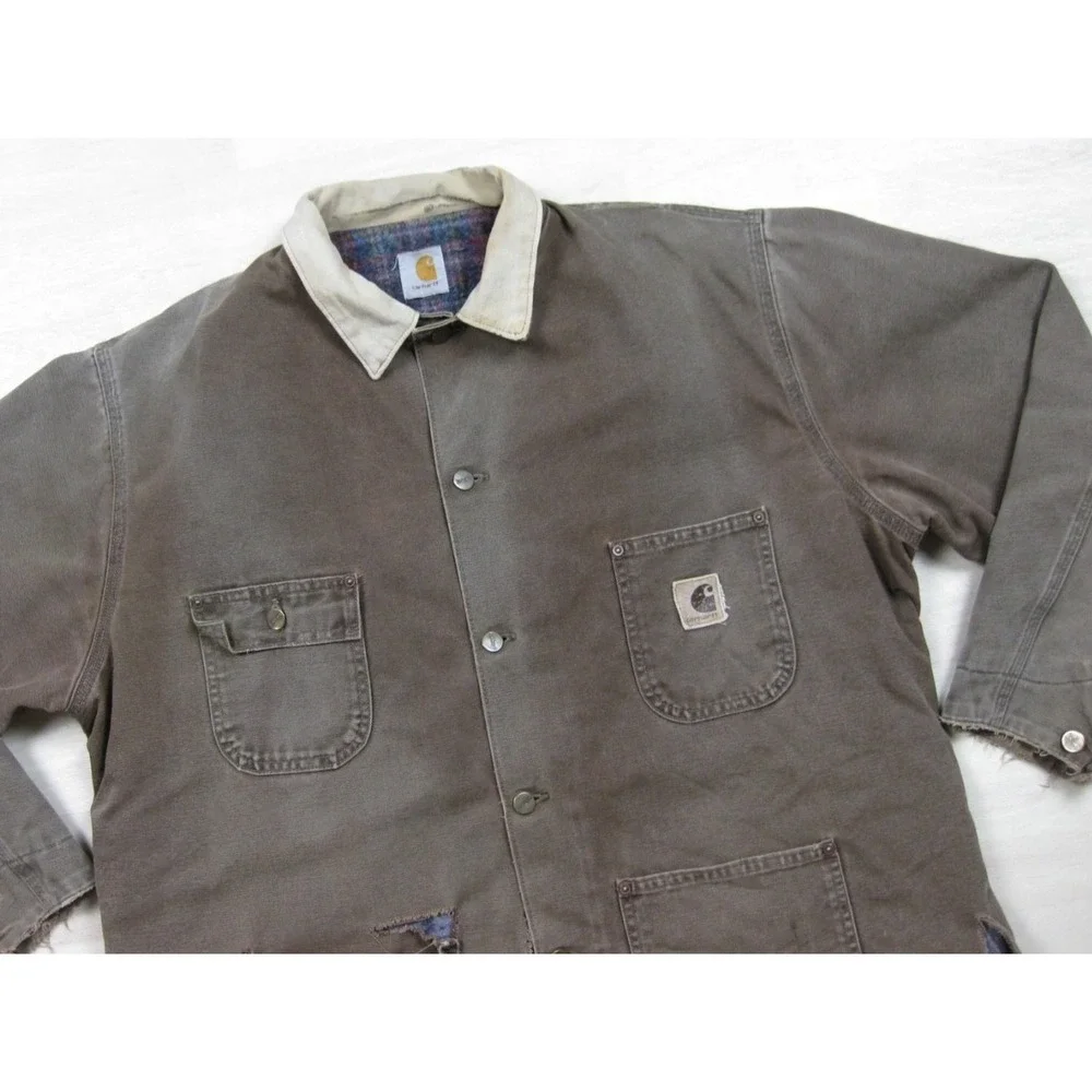 Vintage 90s Carhartt Blanket Lined Chore Coat Men's (2XL) C02 CHT Barn Jacket